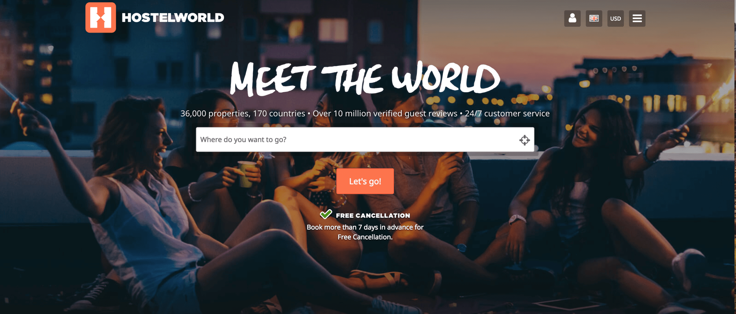 book through hostelworld