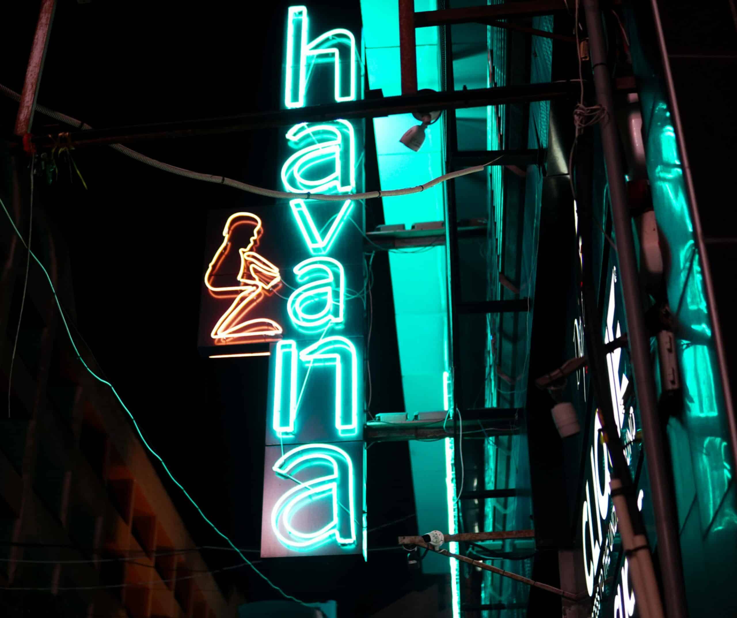 This is a sign to the havana nightclubs. One of the most popular clubs in malta