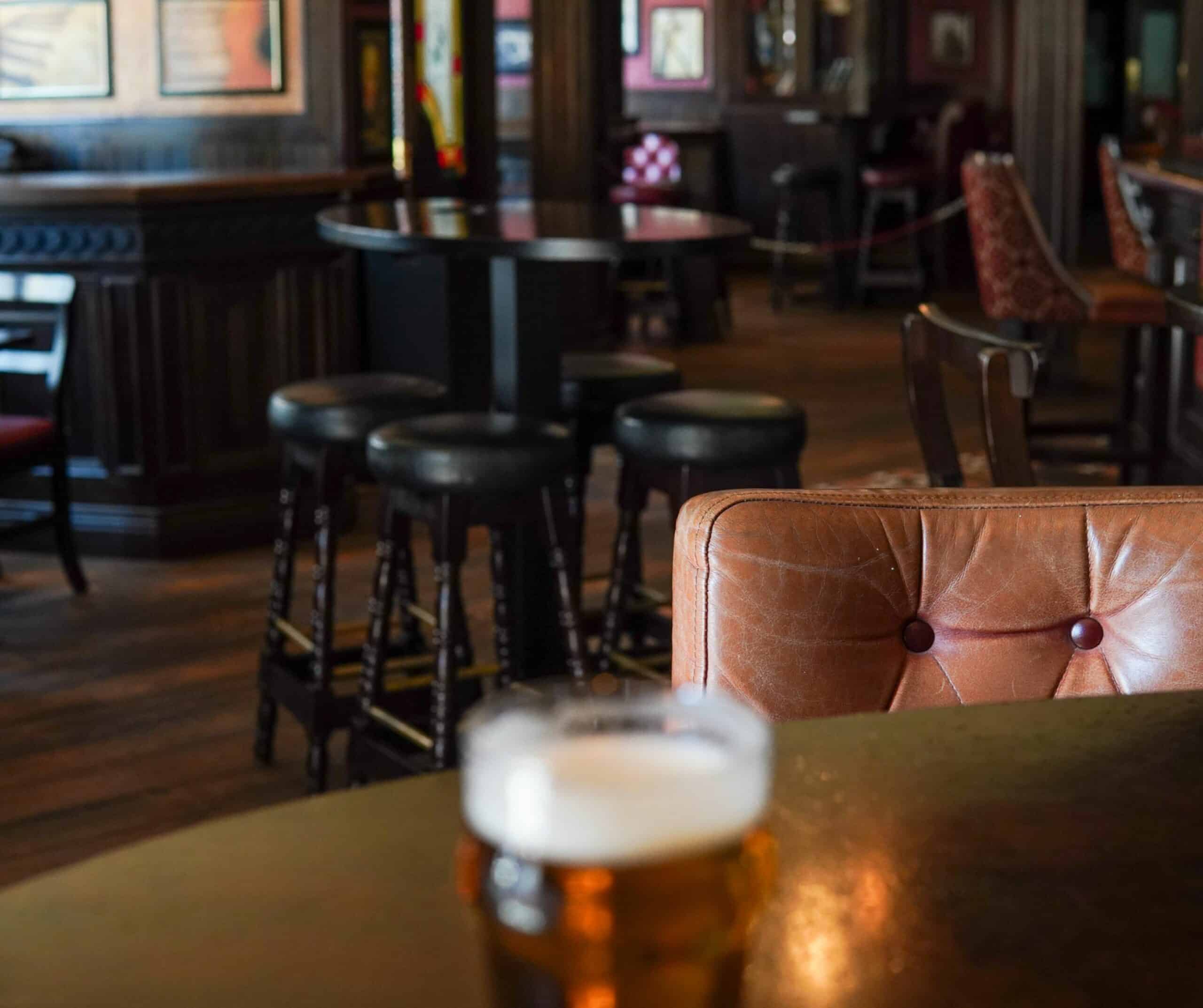 picture of a pint in a pub