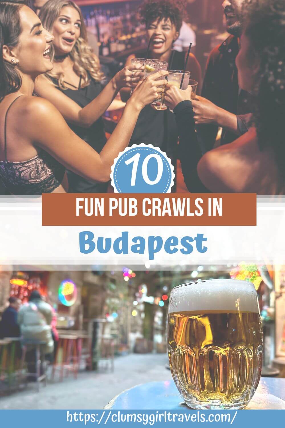 Budapest pub crawl pin