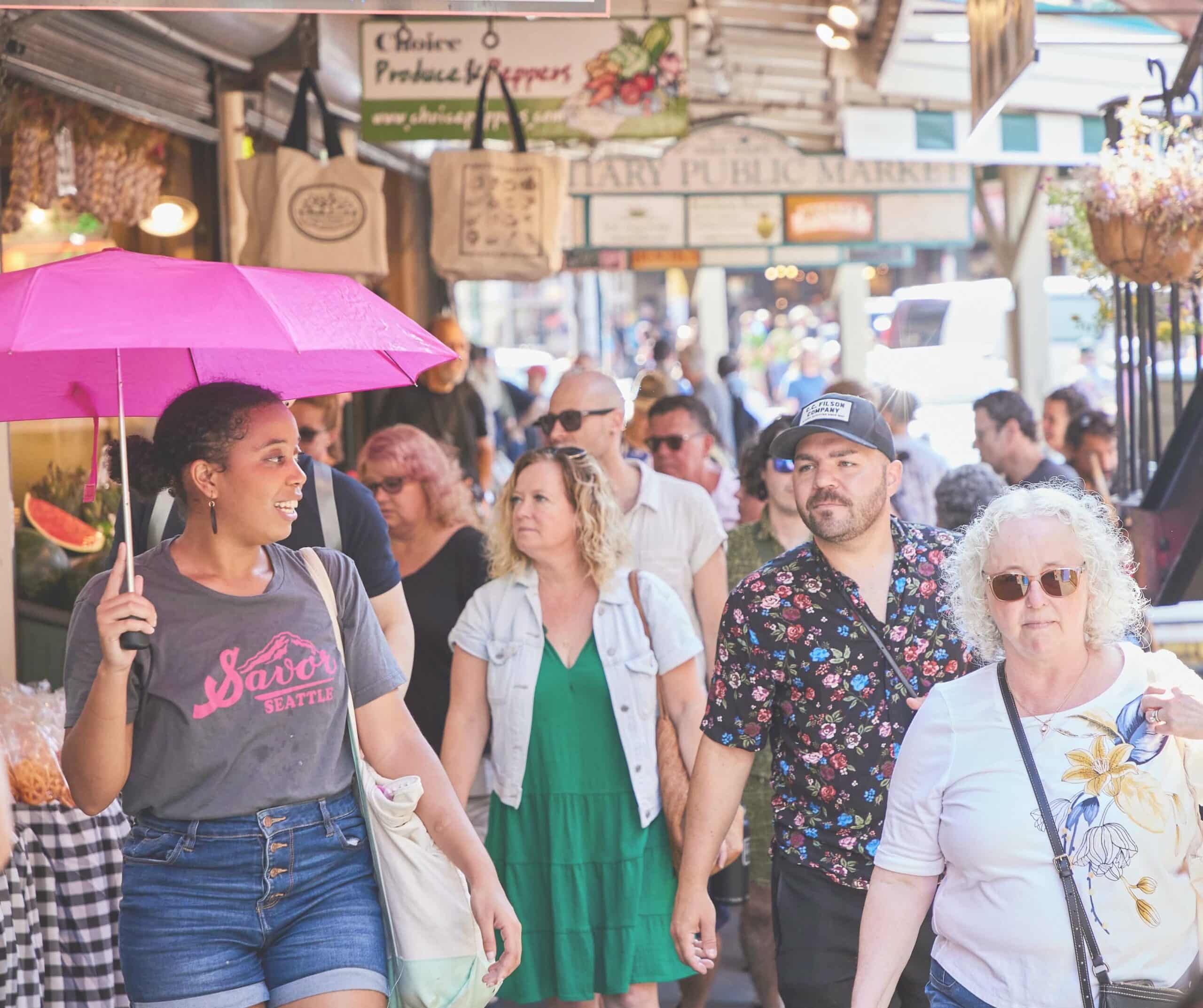 tour guide at pike place market