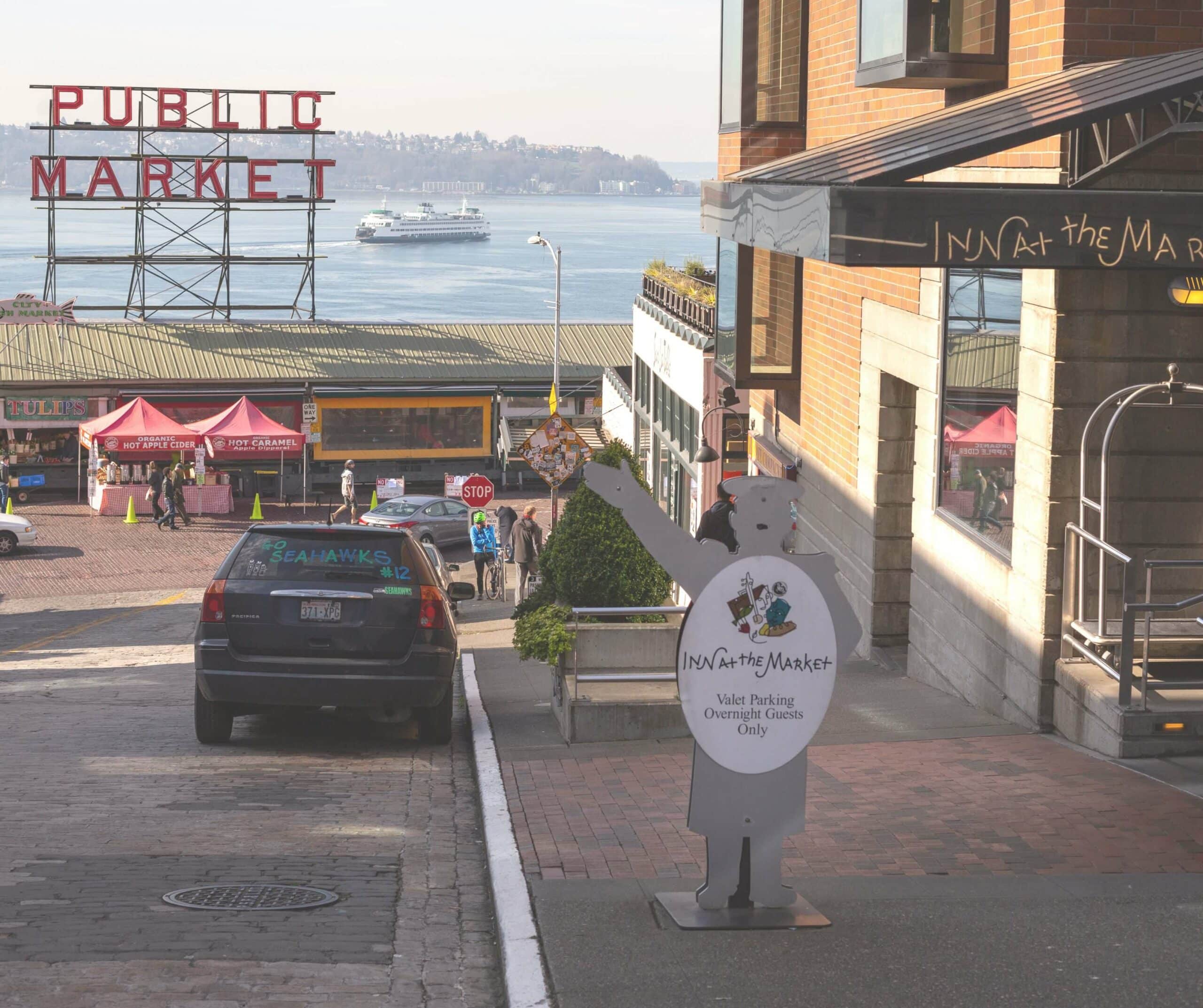 a morning view of pike place market